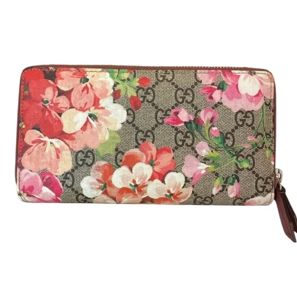 Gucci GG Supreme Floral Bloom Zip-Around Wallet EUC - Picture 3 of 17